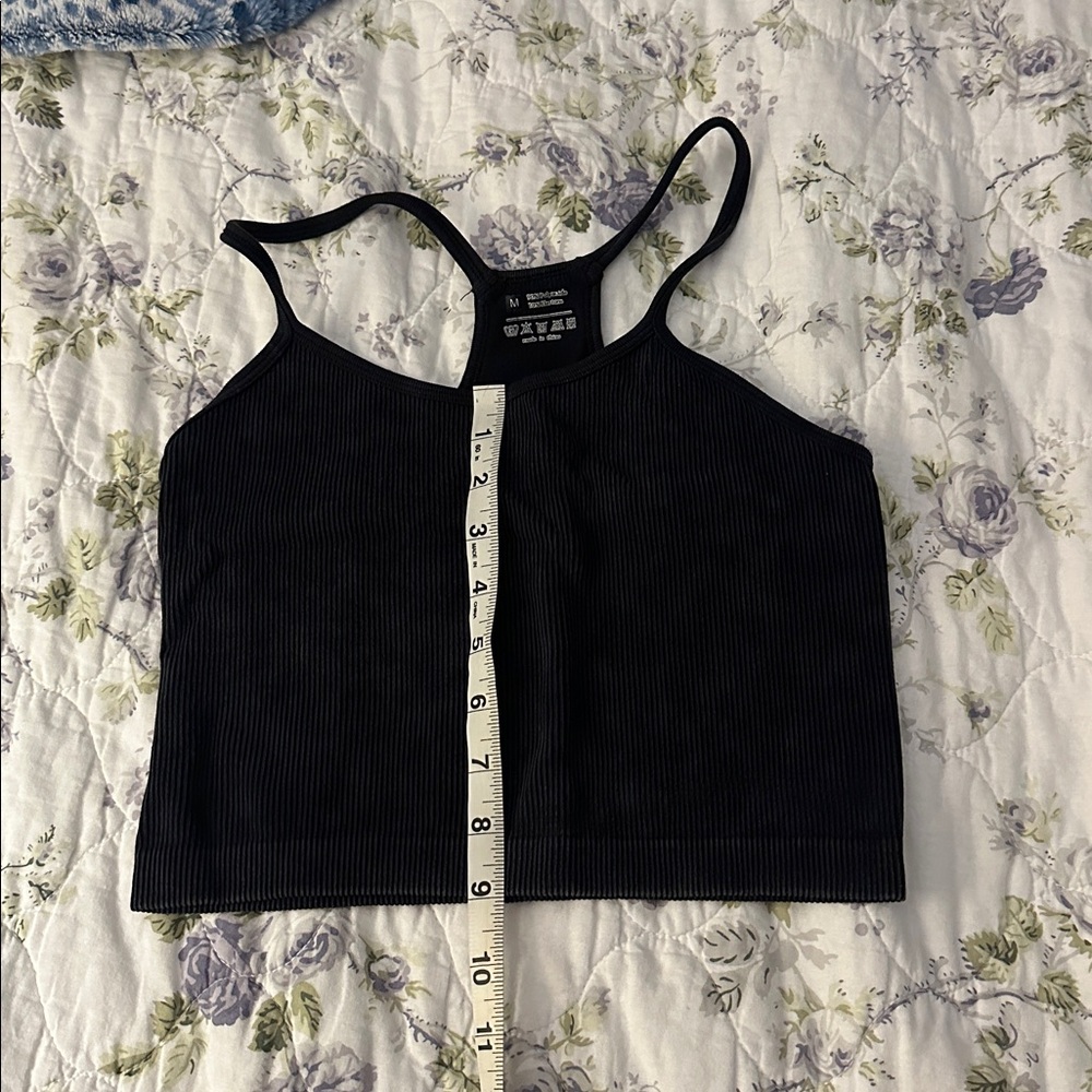 Black Ribbed Tank Top - Picture 2 of 5